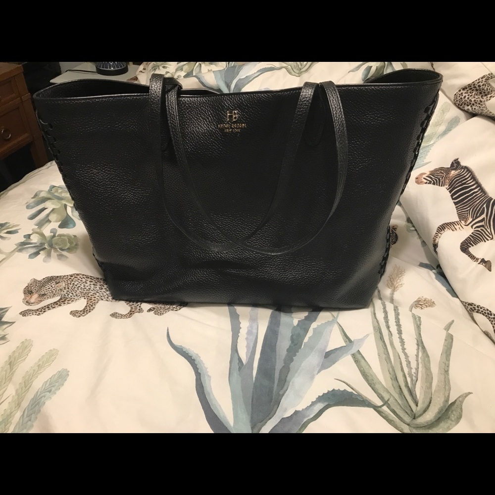 Henri Bendel Black leather tote